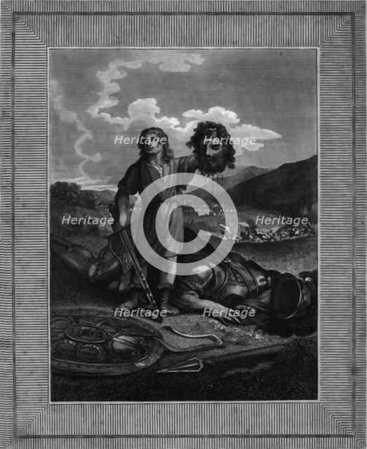 David's victory over Goliath, (early 19th century). Creator: Warren.