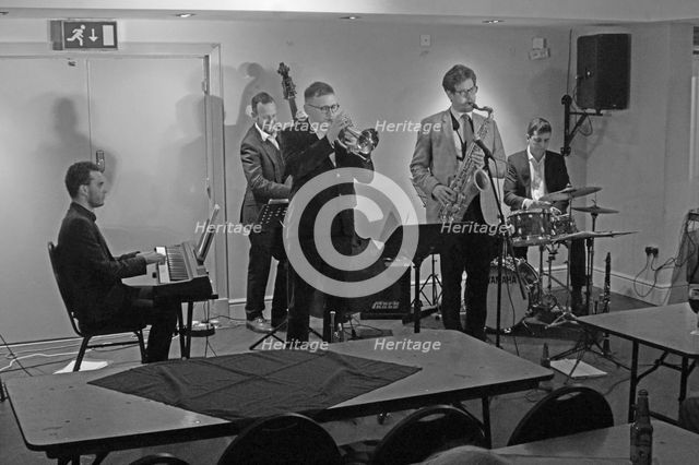 Davison-Hemstock Quintet, Spike’s Place, Beckenham, Kent, 2024. Creator: Brian O'Connor.