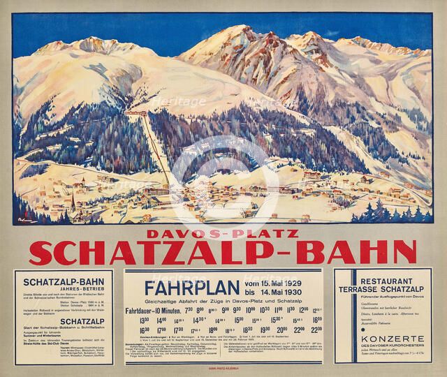 Davos-Platz - Schatzalpbahn, 1929. Creator: Arlen; Philipp (1876-1944).
