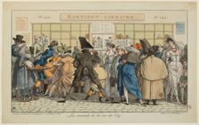 Dawdlers of the Rue du Coq or The Martinet's printshop, c. 1810