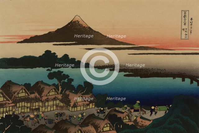 Dawn at Isawa in the Kai province (from a Series "36 Views of Mount Fuji"), 1830-1833.