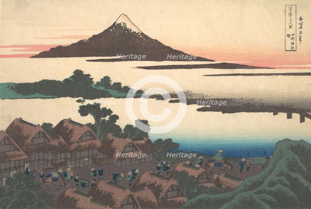 Dawn at Isawa in Kai Province (Koshu Isawa no akatsuki), from the series Thirty-six..., ca. 1830-32. Creator: Hokusai.
