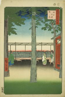 Dawn at Kanda Myojin Shrine (Kanda Myojin akebono no kei), from the series "One Hundred..., 1857. Creator: Ando Hiroshige