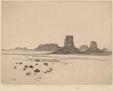 Dawn in the Land of the Buttes, c. 1920. Creator: George Elbert Burr