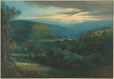 Dawn in the Valleys of Devon, 1832. Creator: William Turner