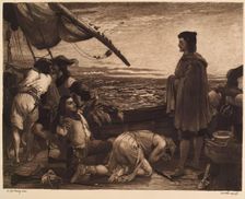 Dawn Revealing the New World to Columbus, (c1852), c1900s. Creator: William Brassey Hole