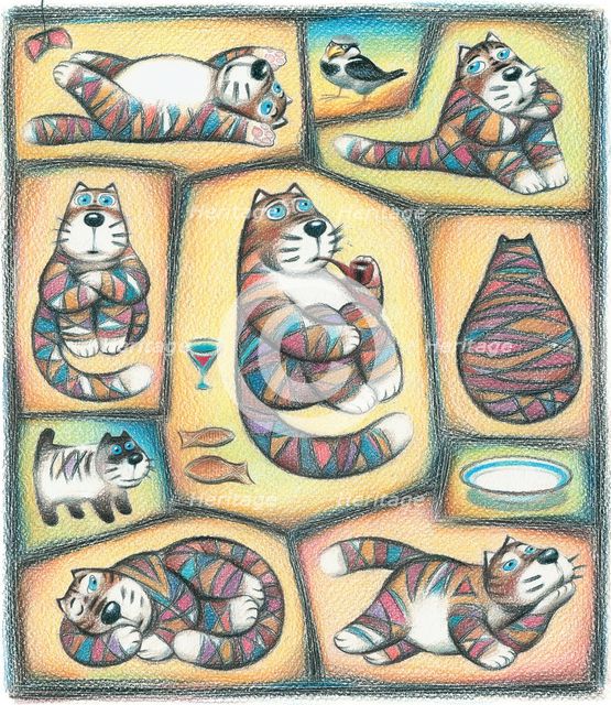 Day of a Cat. Artist: Leskova, Marina  