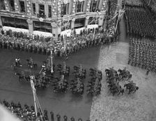 Day of the Coronation of Elizabeth II, Oxford Circus, London, 2nd June 1953. Creator: Arthur Charles Kirby Ware