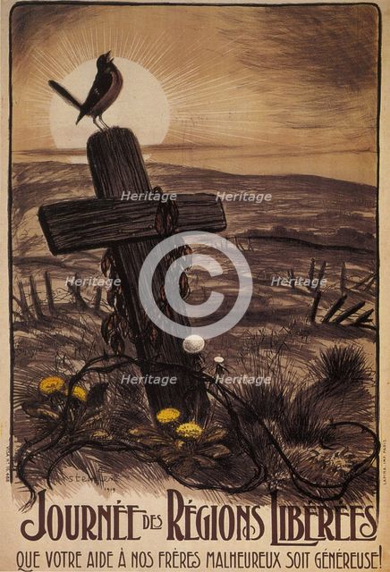 Day of the liberated areas, 1919. Artist: Steinlen, Théophile Alexandre (1859-1923)