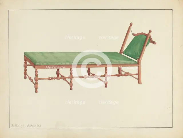 Day Bed, c. 1936. Creator: Holst-Grubbe, B..