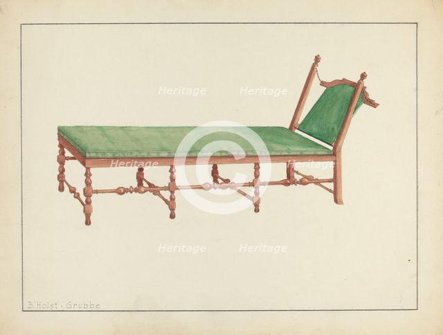 Day Bed, c. 1936. Creator: Holst-Grubbe, B..