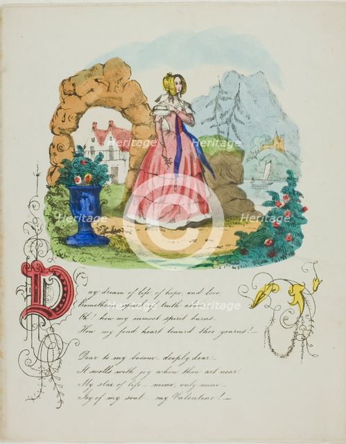 Day Dream of Life, of Hope, and Love (valentine), c. 1842. Creator: Unknown.