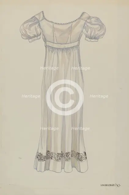 Day Dress, 1937. Creator: Irene M. Burge.