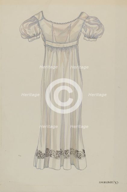 Day Dress, 1937. Creator: Irene M. Burge.