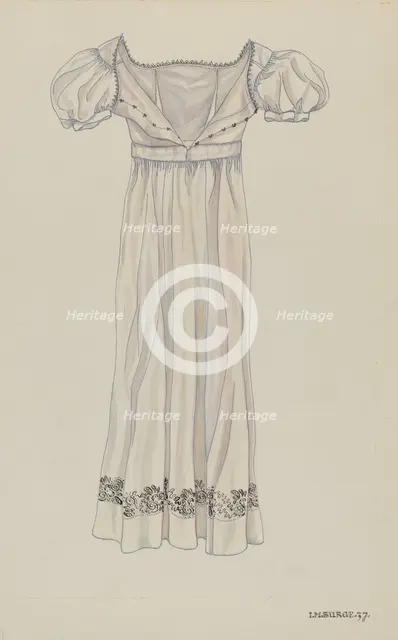 Day Dress, 1937. Creator: Irene M. Burge.