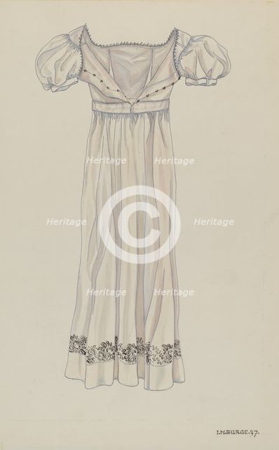 Day Dress, 1937. Creator: Irene M. Burge.