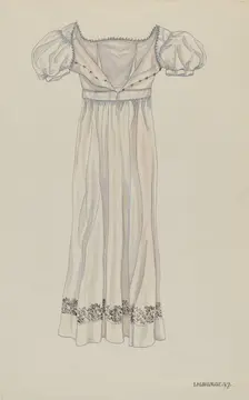 Day Dress, 1937. Creator: Irene M. Burge