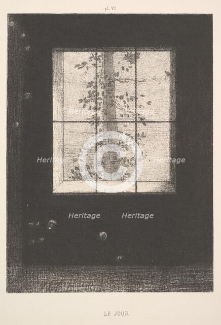 Day (Le Jour), from the series, Dreams (Songes), plate VI, 1891. Creator: Odilon Redon.