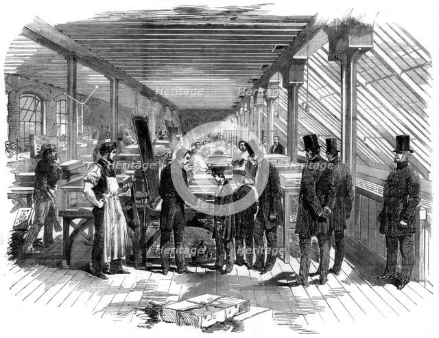 Day & Son's lithography workshop, 1856. Artist: Unknown