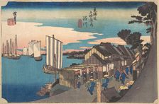 Daybreak at Shinagawa, ca. 1834., ca. 1834. Creator: Ando Hiroshige