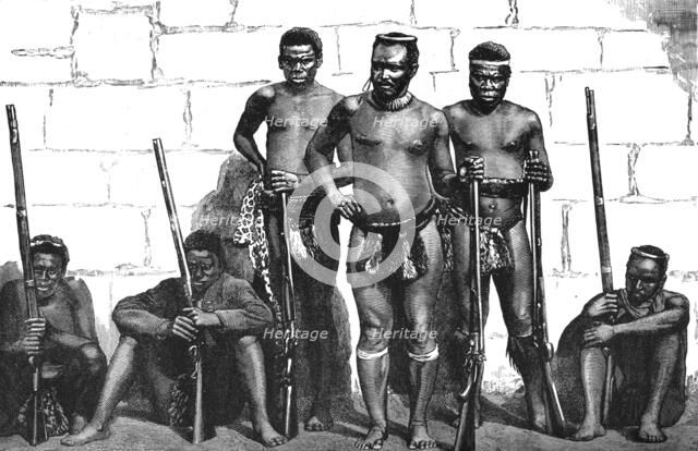 'Dabulamanzi, one of the Zulu Leaders at Isandhlwana and Ghingilovo', c1880. Artist: Unknown.