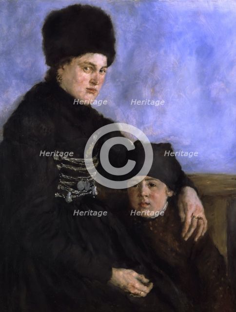Dachau Woman with Child, 1873-1874. Artist: Leibl, Wilhelm (1844-1900)