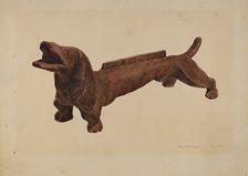 Dachsund Foot Scraper, c. 1942. Creator: Henrietta S. Hukill