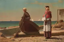 Dad's Coming!, 1873. Creator: Winslow Homer