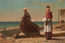 Dad's Coming!, 1873. Creator: Winslow Homer