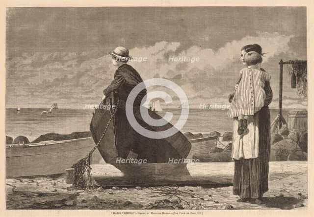 Dad's Coming!, published 1873. Creator: Winslow Homer.