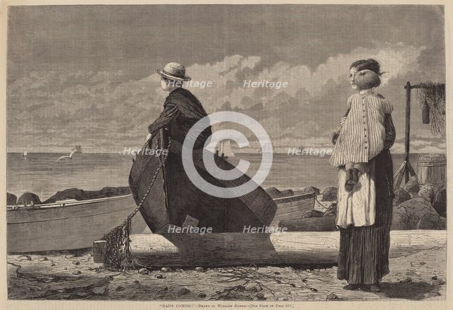 Dad's Coming!, published 1873. Creator: Winslow Homer.