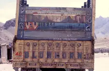 Dada Painting on the back of a truck, Ladakh, India, 1988. Creator: Amanda Waite