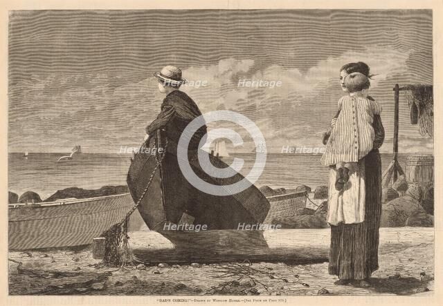 Dad's Coming!, published 1873. Creator: Winslow Homer.