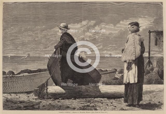 Dad's Coming!, published 1873. Creator: Winslow Homer.