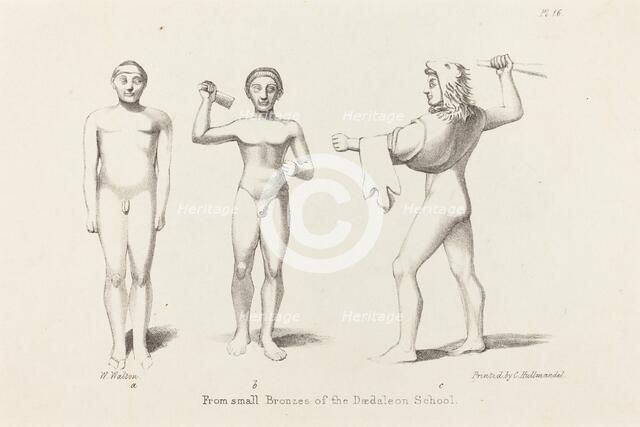 Daedalian Figures from Bronzes, published 1829. Creator: W Walton.