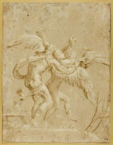 Daedalus and Icarus, early 1530s. Creator: Giulio Romano