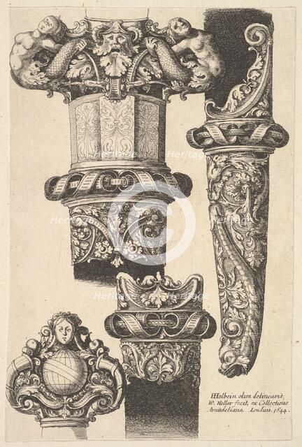 Daggars and scabbards, 1625-77. Creator: Wenceslaus Hollar.
