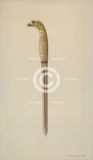 Dagger, 1935/1942. Creator: T. Joyce.
