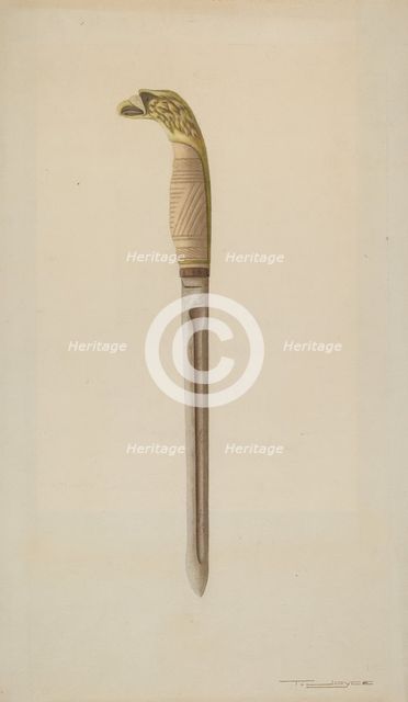Dagger, 1935/1942. Creator: T. Joyce.