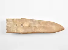 Dagger-axe (ge ?), fragment reworked, Erlitou culture or early Shang dynasty, c2000-c1400 BCE. Creator: Unknown
