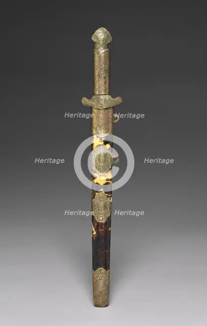 Dagger and Scabbard, 1800s. Creator: Unknown.