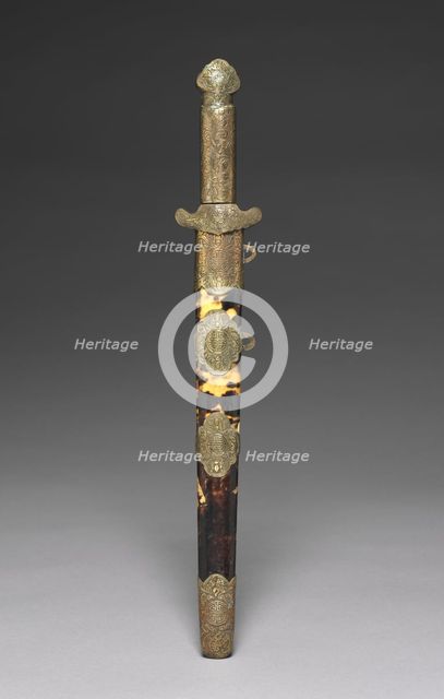Dagger and Scabbard, 1800s. Creator: Unknown.