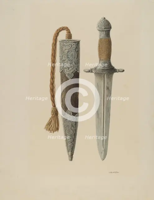 Dagger and Sheath, 1935/1942. Creator: Cornelius Christoffels.