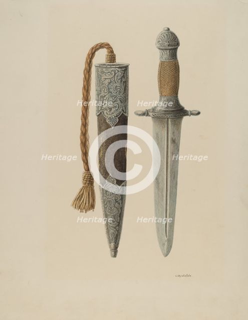 Dagger and Sheath, 1935/1942. Creator: Cornelius Christoffels.