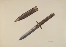 Dagger and Sheath, c. 1941. Creator: Michael Rekucki
