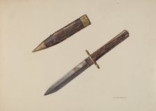 Dagger and Sheath, c. 1941. Creator: Michael Rekucki