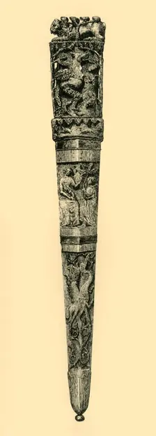 Dagger and sheath, c1360-1400, (1881). Creator: J Brooke