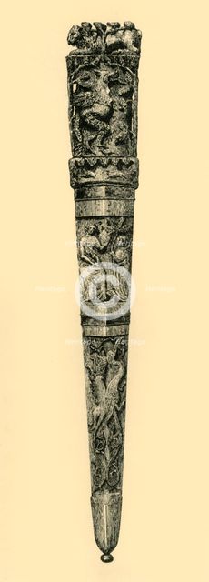 Dagger and sheath, c1360-1400, (1881).  Creator: J Brooke.