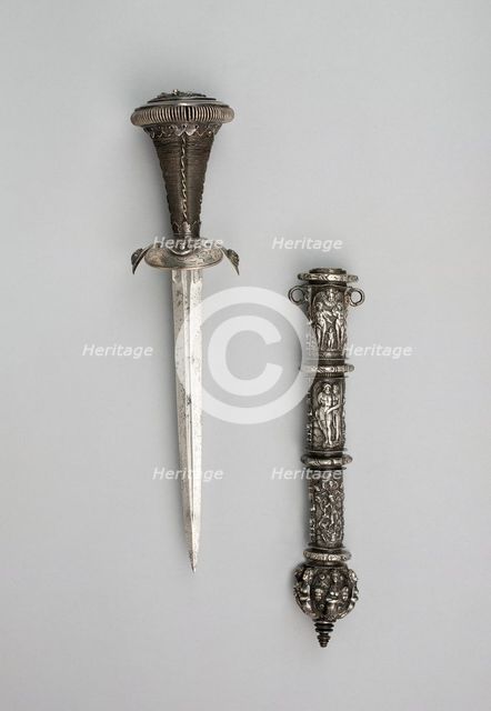 Dagger and Sheath, Germany, Scabbard: 3rd quarter of 16th cent; dagger: 19th cent in 16th cent... Creator: Unknown.