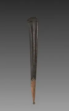 Dagger (brown leather case), 1700s-1800s. Creator: Unknown